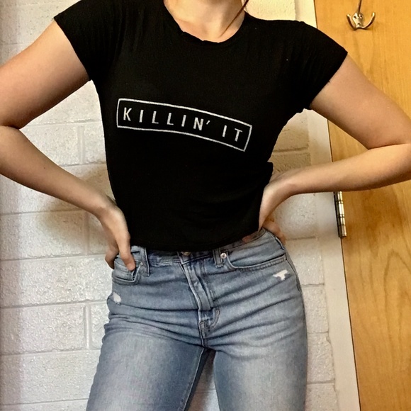 Brandy Melville Tops - Brandy Melville KILLIN' IT crop top